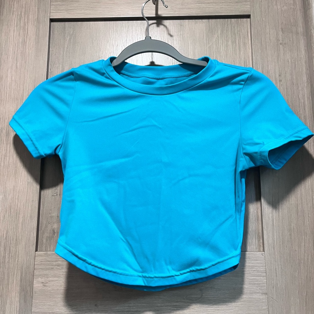 Buff bunny Blue Crop Top sz small
